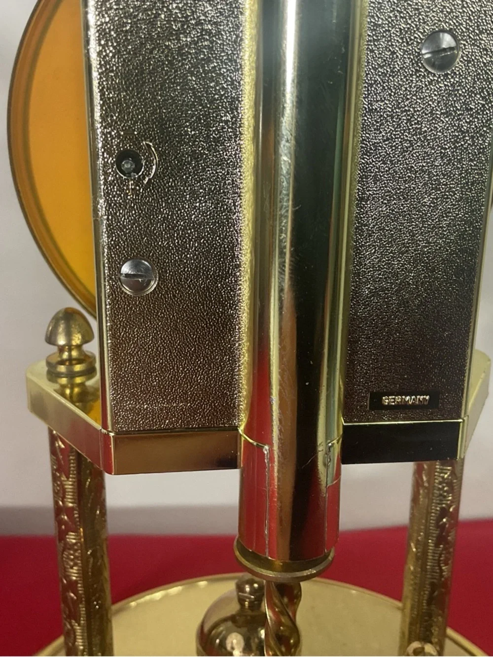 1976 Bulova Anniversary-Style Torsion Clock Plastic Dome – For Parts or Decor